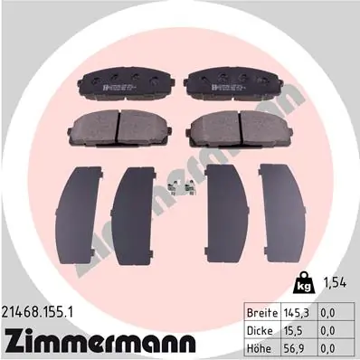Brake Pad Set, disc brake 21468.155.1