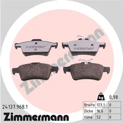 Brake Pad Set, disc brake rd:z 24137.968.1