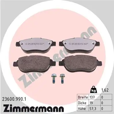 Brake Pad Set, disc brake rd:z 23600.990.1