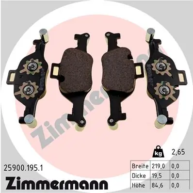 Brake Pad Set, disc brake 25900.195.1