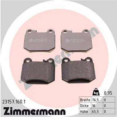 Brake Pad Set, disc brake 23157.160.1