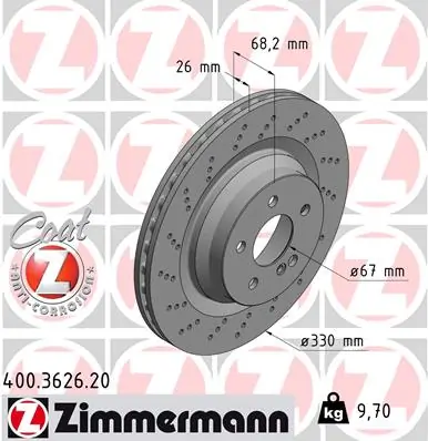 Brake Disc COAT Z 400.3626.20