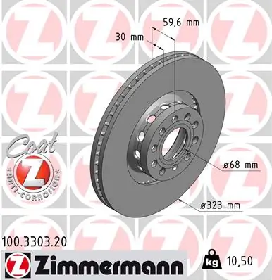 Brake Disc COAT Z 100.3303.20