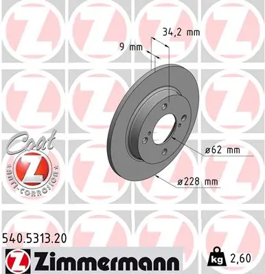 Brake Disc COAT Z 540.5313.20