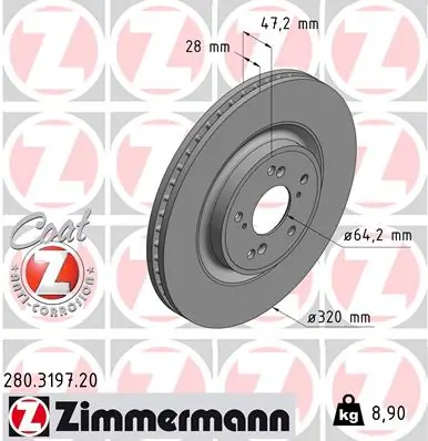 Brake Disc COAT Z 280.3197.20