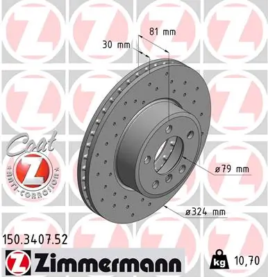 Brake Disc SPORT BRAKE DISC Z 150.3407.52