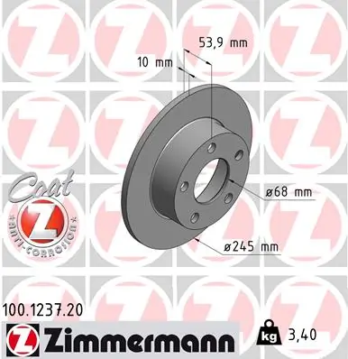 Brake Disc COAT Z 100.1237.20