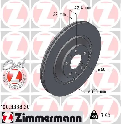 Brake Disc COAT Z 100.3338.20