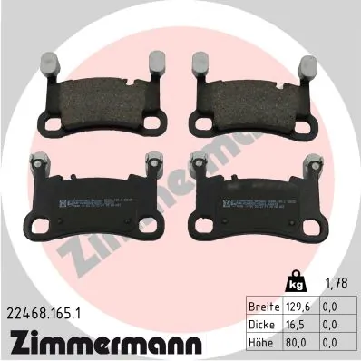 Brake Pad Set, disc brake 22468.165.1