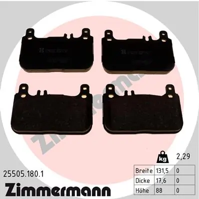 Brake Pad Set, disc brake 25505.180.1