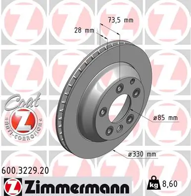 Brake Disc COAT Z 600.3229.20