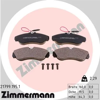 Brake Pad Set, disc brake 21799.195.1