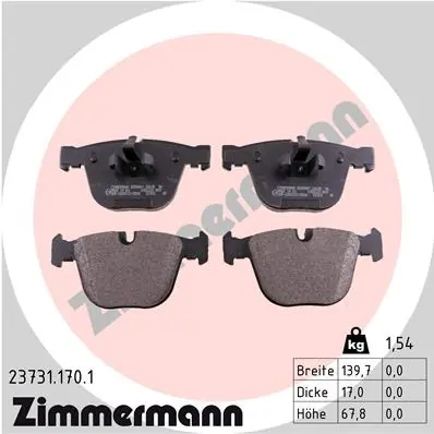 Brake Pad Set, disc brake 23731.170.1