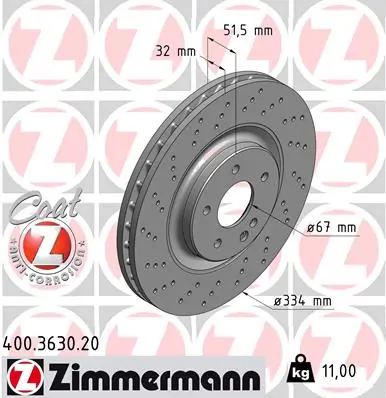 Brake Disc COAT Z 400.3630.20