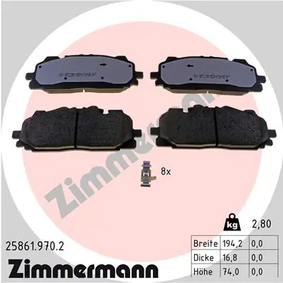 Brake Pad Set, disc brake rd:z 25861.970.2