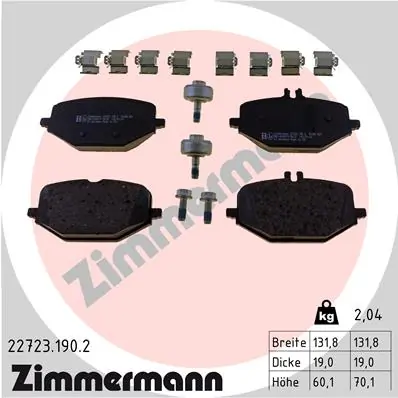 Brake Pad Set, disc brake 22723.190.2