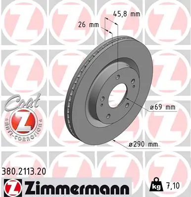 Brake Disc COAT Z 380.2113.20