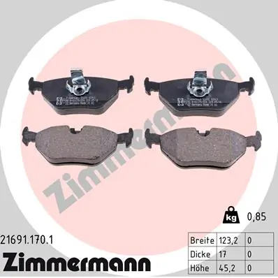 Brake Pad Set, disc brake 21691.170.1