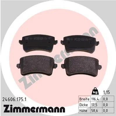 Brake Pad Set, disc brake 24606.175.1