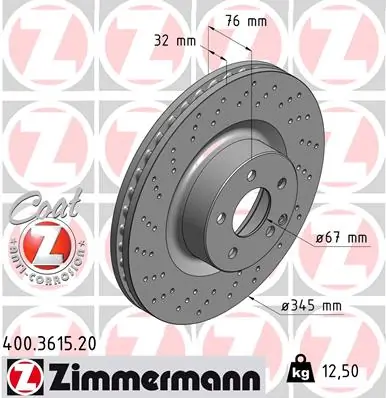 Brake Disc COAT Z 400.3615.20