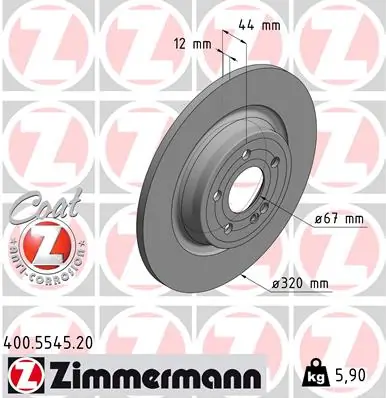 Brake Disc COAT Z 400.5545.20