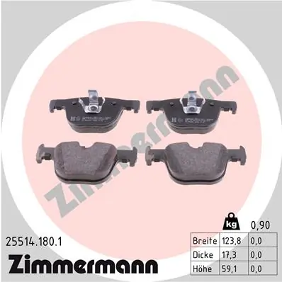 Brake Pad Set, disc brake 25514.180.1