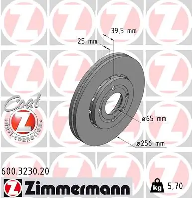 Brake Disc COAT Z 600.3230.20