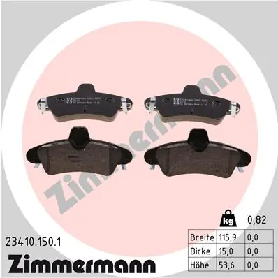 Brake Pad Set, disc brake 23410.150.1