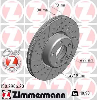 Brake Disc COAT Z 150.2906.20