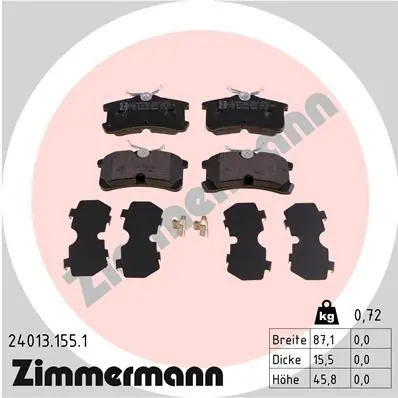 Brake Pad Set, disc brake 24013.155.1