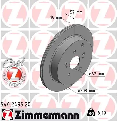 Brake Disc COAT Z 540.2495.20