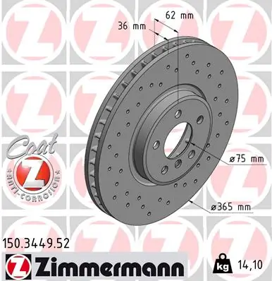 Brake Disc SPORT BRAKE DISC Z 150.3449.52