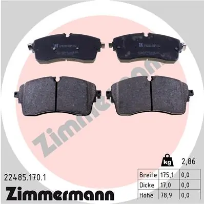 Brake Pad Set, disc brake 22485.170.1
