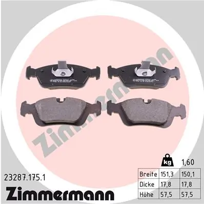 Brake Pad Set, disc brake 23287.175.1