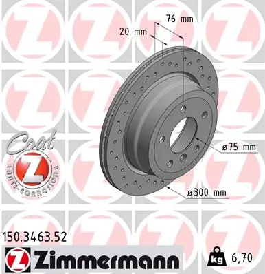 Brake Disc SPORT BRAKE DISC Z 150.3463.52