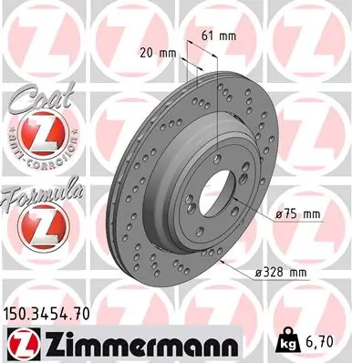 Brake Disc FORMULA Z BRAKE DISC 150.3454.70