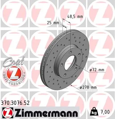 Brake Disc SPORT BRAKE DISC Z 370.3076.52