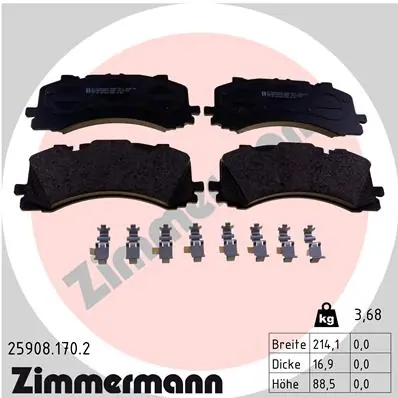 Brake Pad Set, disc brake 25908.170.2