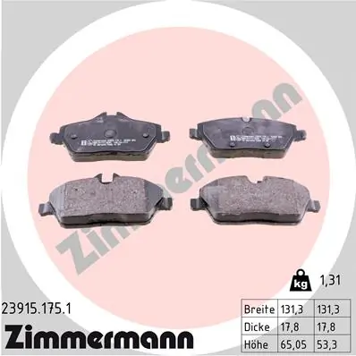 Brake Pad Set, disc brake 23915.175.1