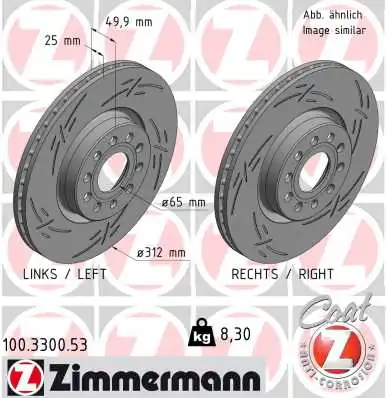 Brake Disc BLACK Z 100.3300.53