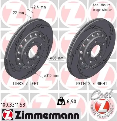 Brake Disc BLACK Z 100.3311.53