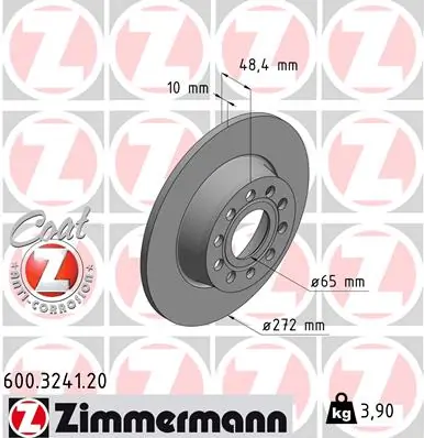 Brake Disc COAT Z 600.3241.20