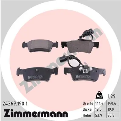 Brake Pad Set, disc brake 24367.190.1