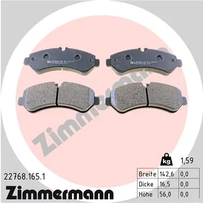 Brake Pad Set, disc brake 22768.165.1