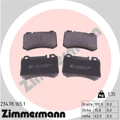 Brake Pad Set, disc brake 23478.165.1