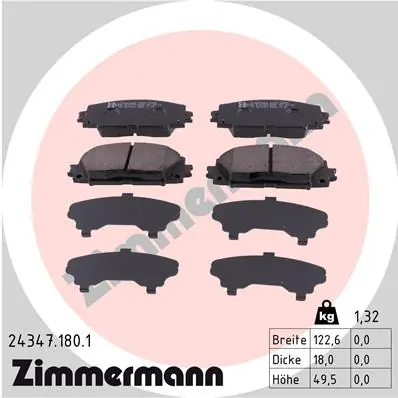 Brake Pad Set, disc brake 24347.180.1