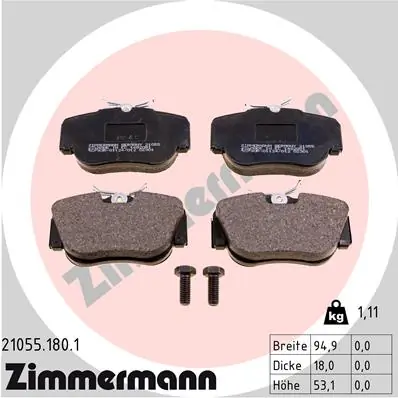 Brake Pad Set, disc brake 21055.180.1