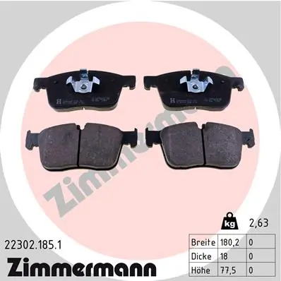 Brake Pad Set, disc brake 22302.185.1