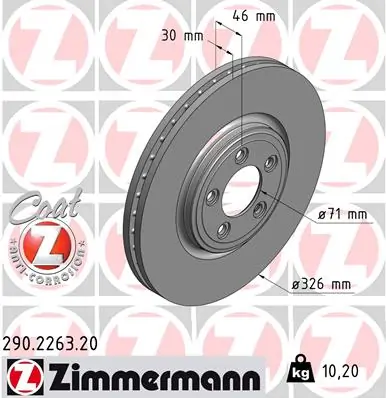 Brake Disc COAT Z 290.2263.20