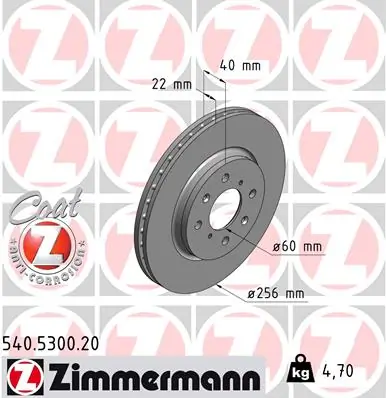 Brake Disc COAT Z 540.5300.20